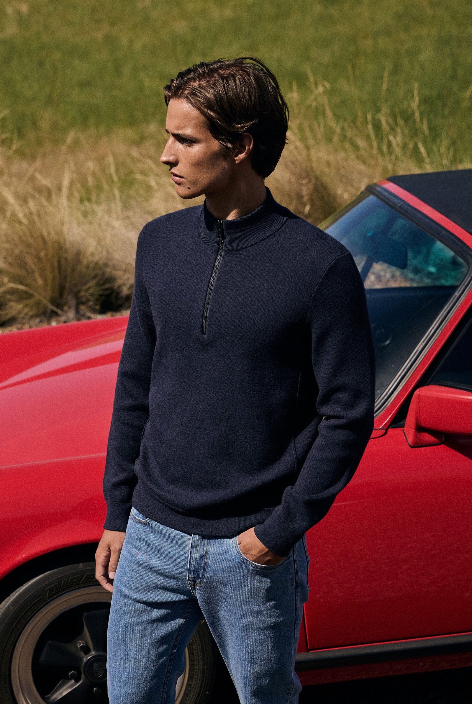 DanzerQuarterZip-Navy.jpg Danzer 1/4 Zip Knit - Image 1