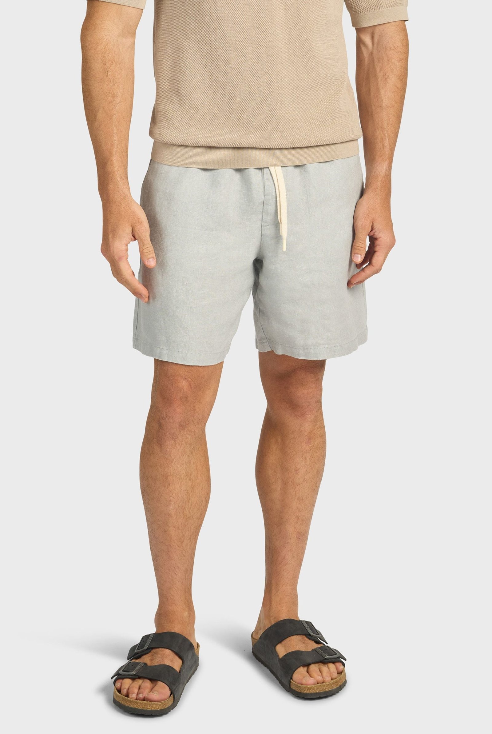 JEFFLINENSHORT-SLEETGREY-B.jpg Jeff Linen Short - Image 1