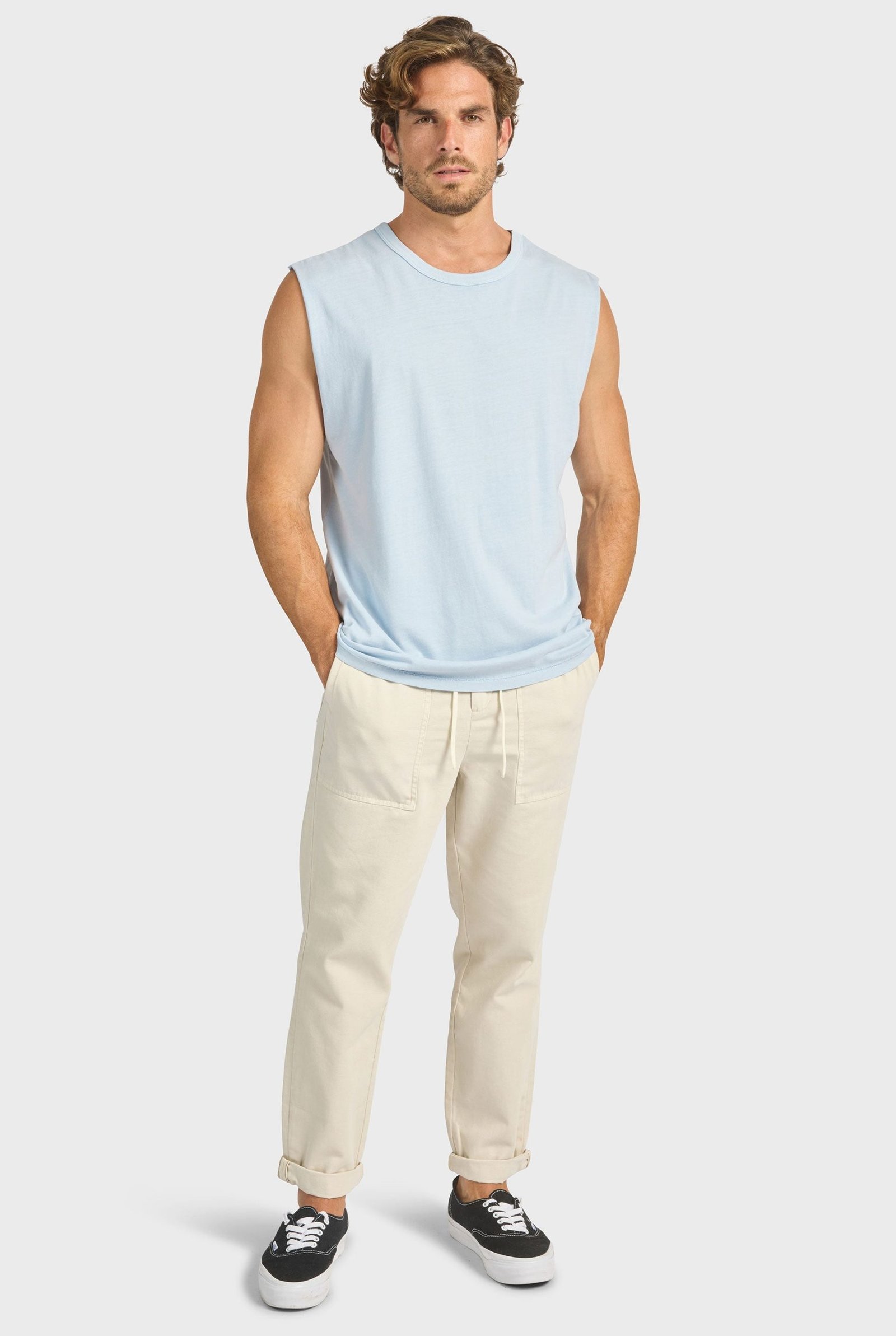 JIMMYMUSCLETEE-BLEACHBLUE-A.jpg Jimmy Muscle Tee - Image 1